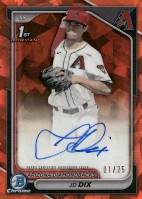 JD Dix 2024 Bowman Draft Sapphire Edition #CPA-JD Chrome Prospect 