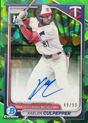 2024 Bowman Draft Sapphire Edition #CPA-KC Chrome Prospect Auto - Green /99 (1st)