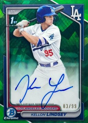 Kellon Lindsey 2024 Bowman Draft #CPA-KL Chrome DP Auto (1st 