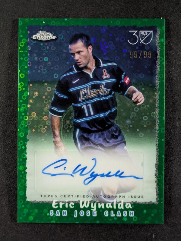 2025 Topps Chrome MLS #NFA-EW Topps 1995 Autographs - Green Donut Holes /99