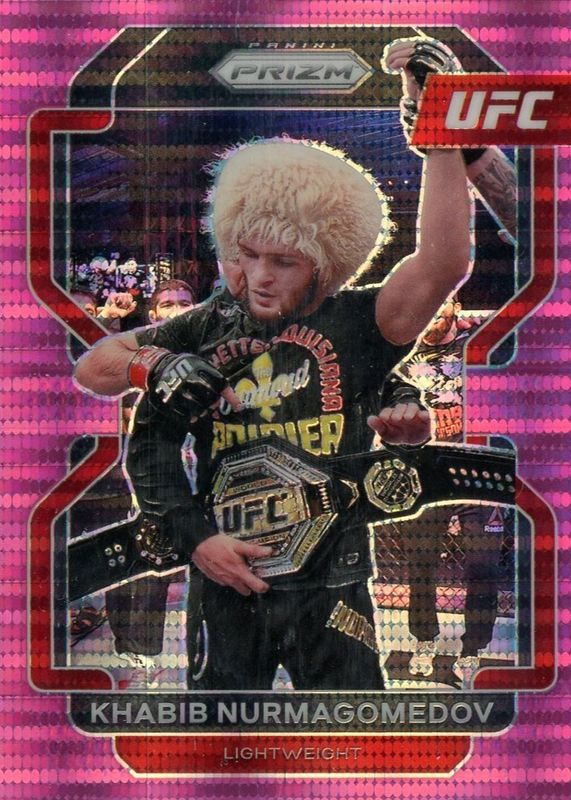 Khabib Nurmagomedov 2022 Prizm UFC #196 Pink Pulsar /42 RAW