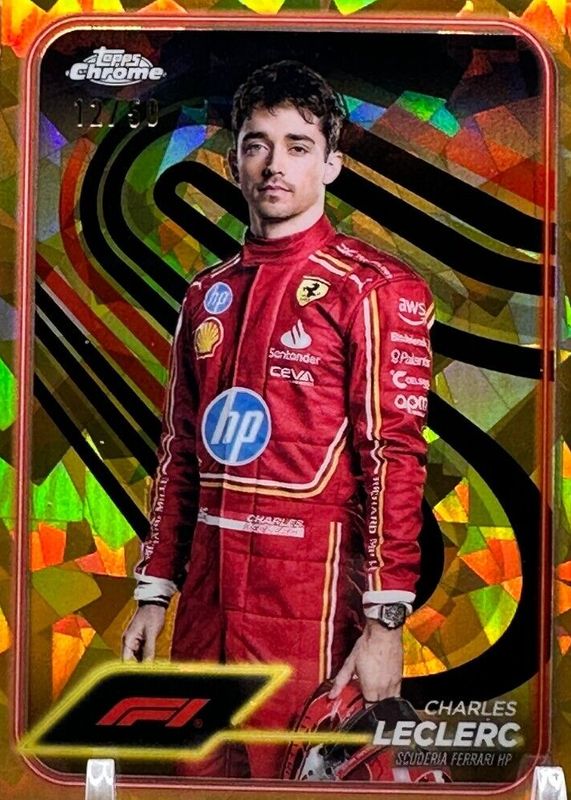 Charles Leclerc 2024 Topps Chrome Formula 1 Sapphire Edition #3 Gold /50 RAW