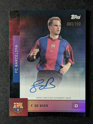 2025 Topps FC Barcelona Team Set #BA-DB Autographs - Blue Rainbow Foil /150