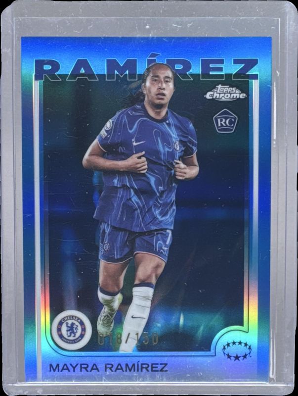 2024 Topps Chrome UEFA Women's Champions League #50 Blue Refractor /150