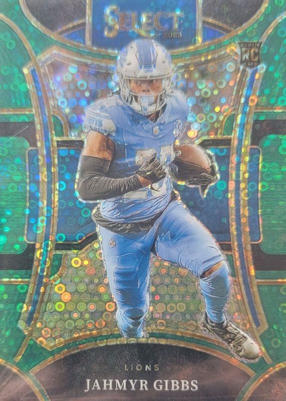 Jahmyr Gibbs 2023 Select #431 Suite Level Green Disco /5 Rookie RAW