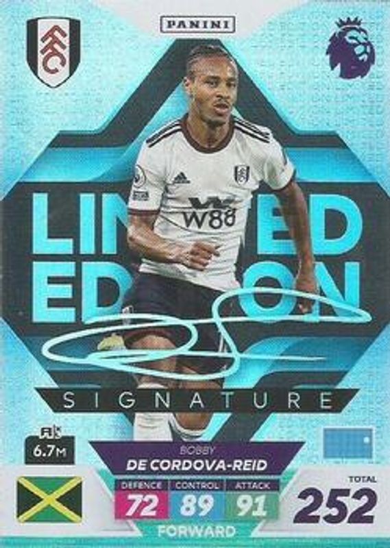 2023 Panini Adrenalyn XL Premier League Plus Printed Signatures Limited Edition