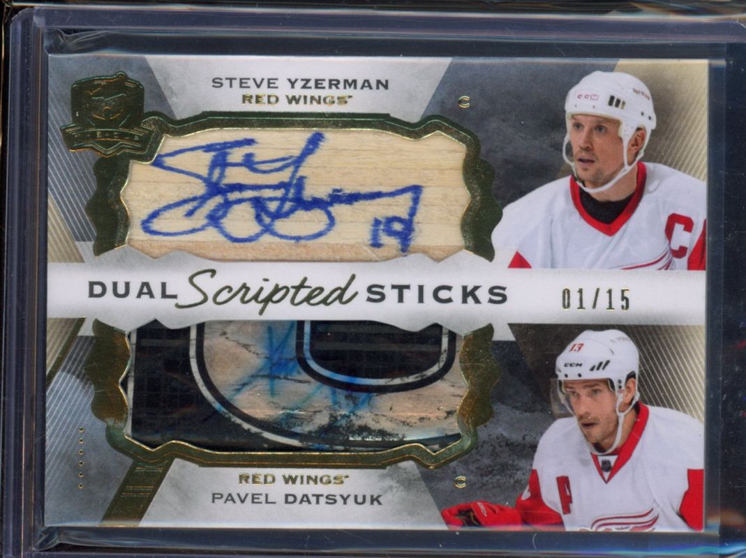 2015 Upper Deck The Cup #DSP-YD Dual Scripted Sticks /15