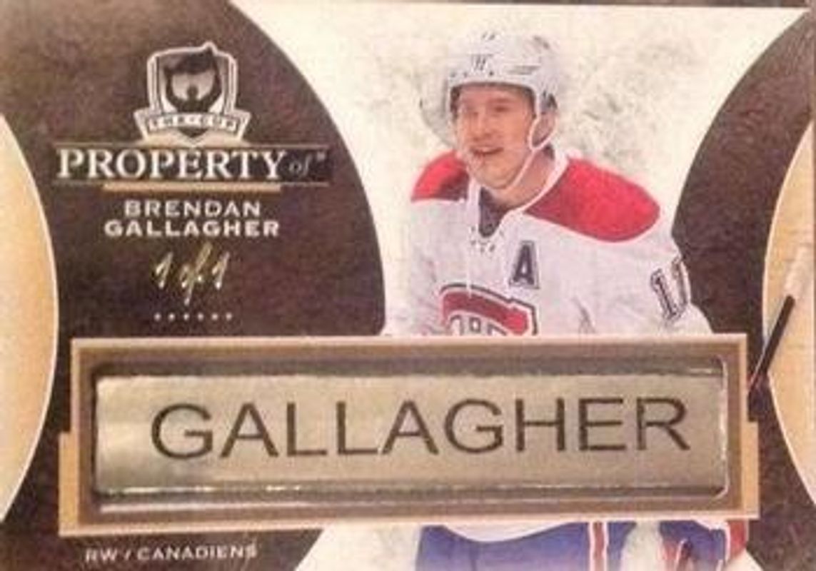 2015 Upper Deck The Cup #PO-BG Property Of... Stick Nameplate /1