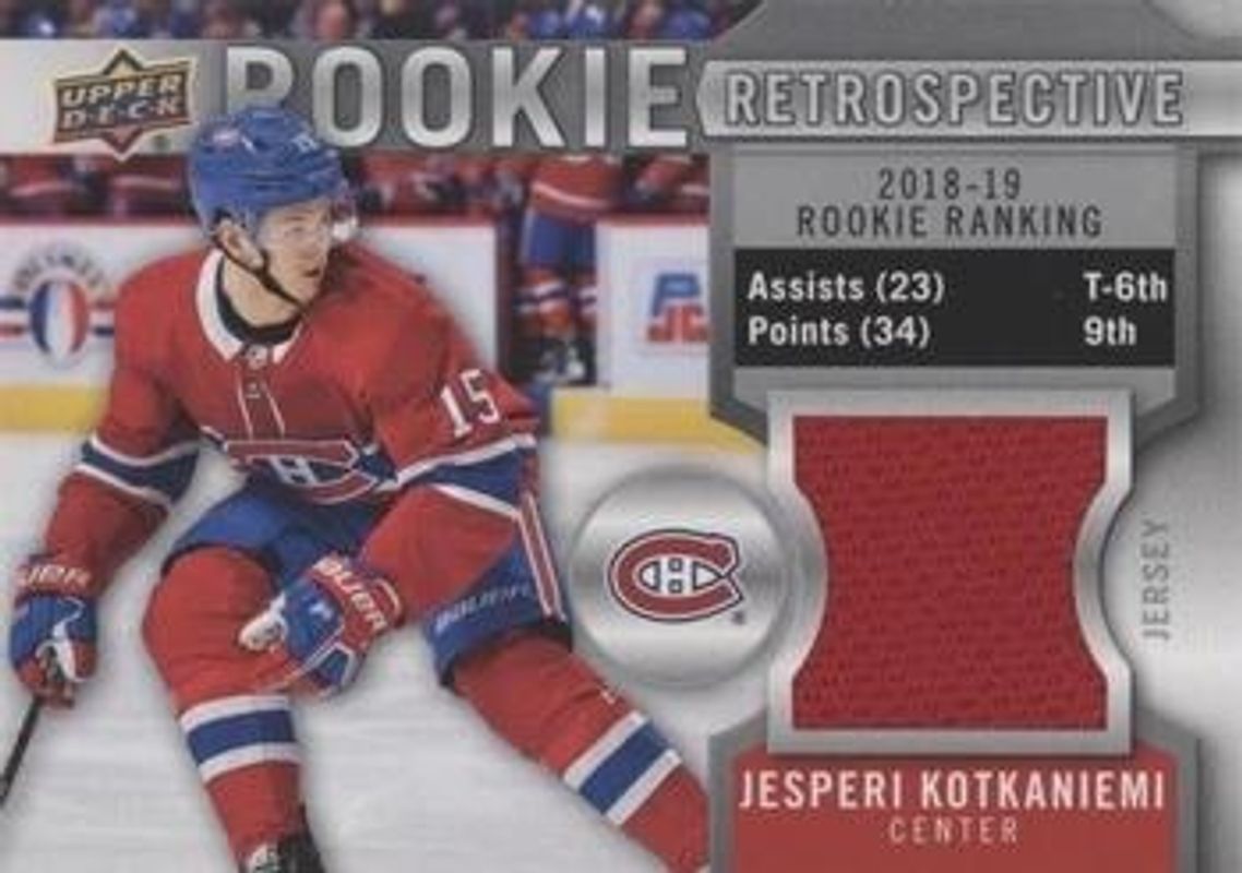 2019 Upper Deck #RR-JK Rookie Retrospective Jersey