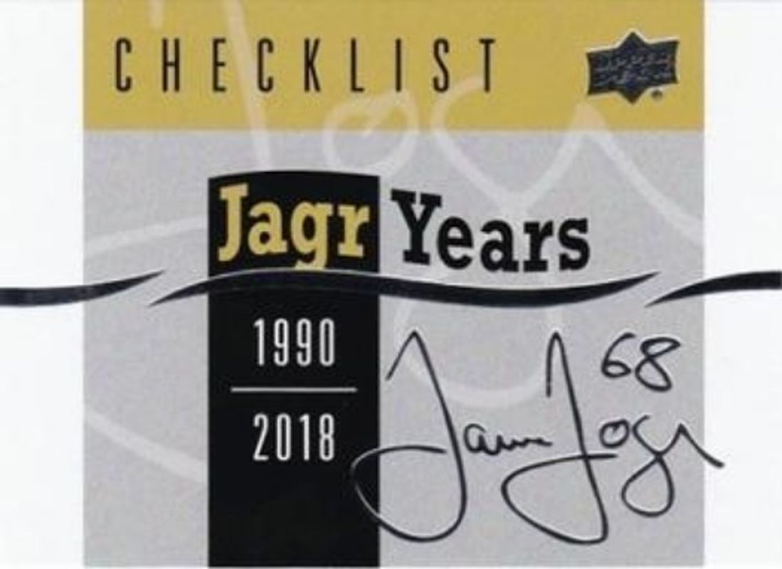 2018 Upper Deck Jagr Years