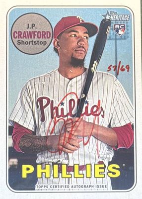 2018 Topps Heritage High Number #ROA-JC Real One Autographs - Red Ink /69