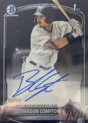 2025 Bowman Draft Sapphire Edition #CPA-BCO Chrome Prospect Auto - Black /10 (1st)