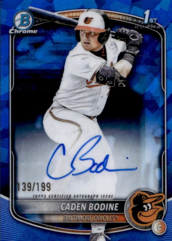 2025 Bowman Draft Sapphire Edition #CPA-CB Chrome Prospect Auto /199 (1st)