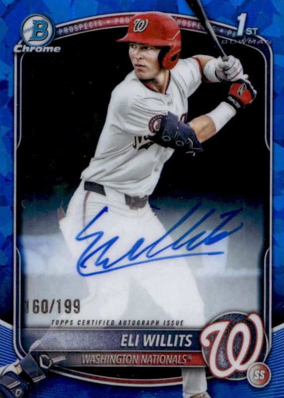 2025 Bowman Draft Sapphire Edition #CPA-EW Chrome Prospect Auto /199 (1st)