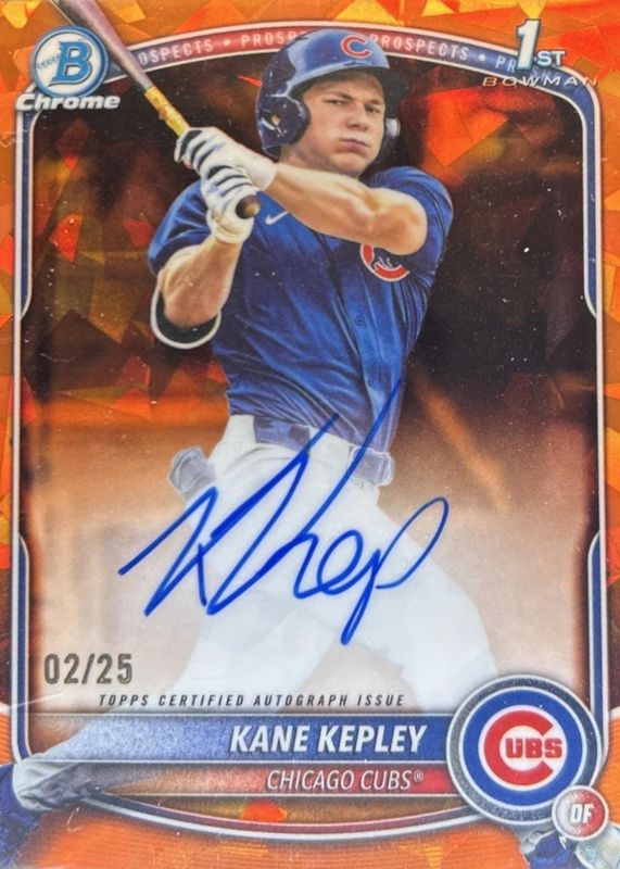 2025 Bowman Draft Sapphire Edition #CPA-KK Chrome Prospect Auto - Orange /25 (1st)