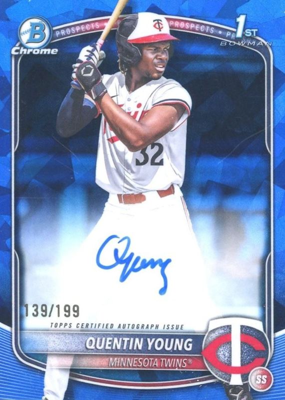 2025 Bowman Draft Sapphire Edition #CPA-QY Chrome Prospect Auto /199 (1st)