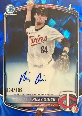 2025 Bowman Draft Sapphire Edition #CPA-RQ Chrome Prospect Auto /199 (1st)