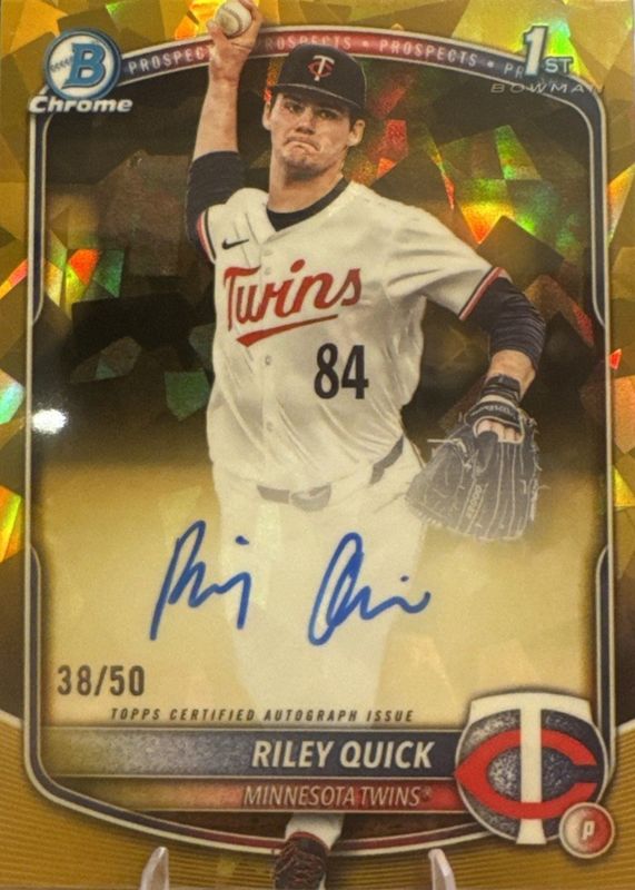 2025 Bowman Draft Sapphire Edition #CPA-RQ Chrome Prospect Auto - Gold /50 (1st)