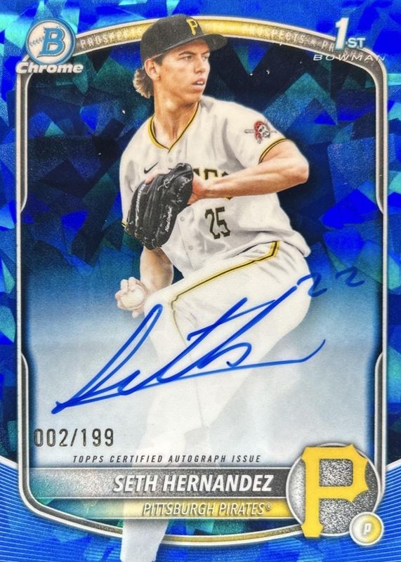 2025 Bowman Draft Sapphire Edition #CPA-SH Chrome Prospect Auto /199 (1st)