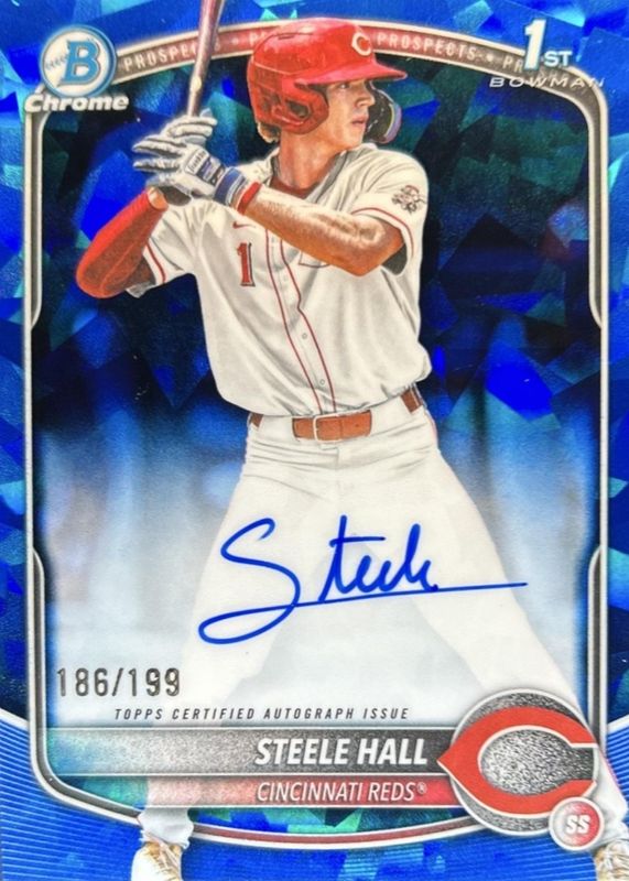 2025 Bowman Draft Sapphire Edition #CPA-SHA Chrome Prospect Auto /199 (1st)