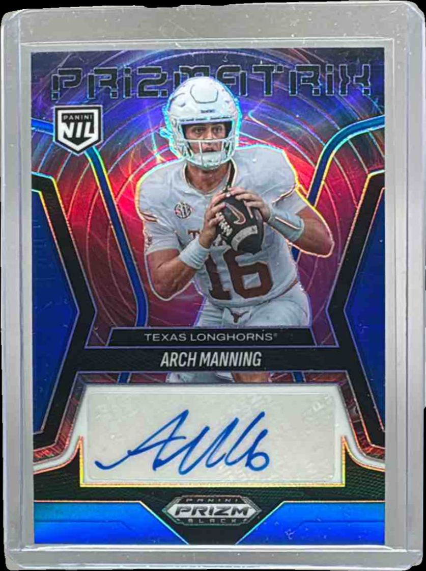 Arch Manning 2025 Prizm Black #PS-AMG Prizmatrix Signatures - Blue /49 ...