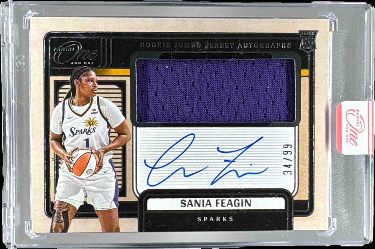 2025 One and One WNBA #10 Rookie Jumbo Jersey Autographs /99