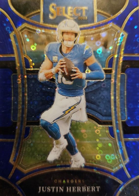 Justin Herbert 2023 Select #452 Suite Level Blue Disco /25 RAW