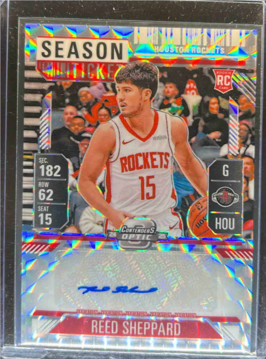 Reed Sheppard 2024 Mosaic #RVT-SHP Contenders Optic Rookie Ticket Auto ...