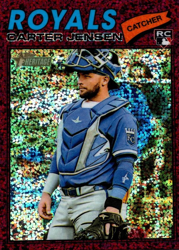 2026 Topps Heritage #199 Chrome - Burgundy Sparkle Refractor