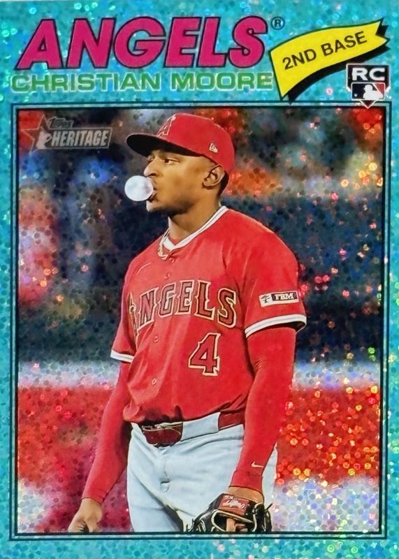 2026 Topps Heritage #249 Chrome - Aqua Sparkle Refractor