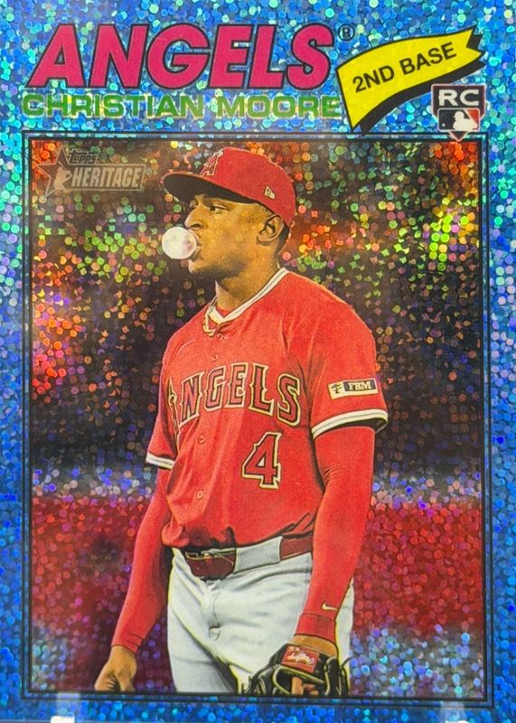 2026 Topps Heritage #249 Chrome - Light Blue Sparkle Refractor