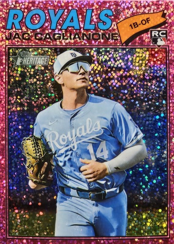 2026 Topps Heritage #136 Chrome - Pink Sparkle Refractor