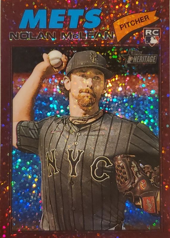 2026 Topps Heritage #150 Chrome - Burgundy Sparkle Refractor