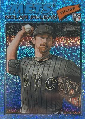 2026 Topps Heritage #150 Chrome - Light Blue Sparkle Refractor