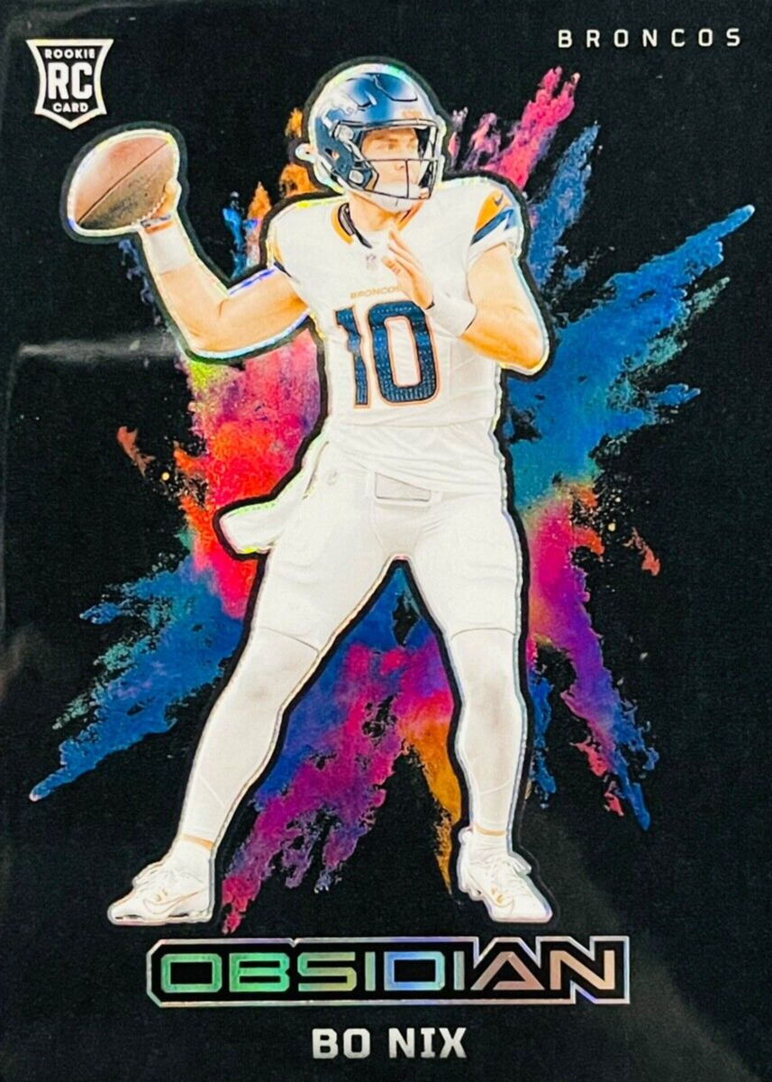 Bo Nix 2024 Obsidian #3 Black Color Blast /(SSP) Price Guide - Sports ...
