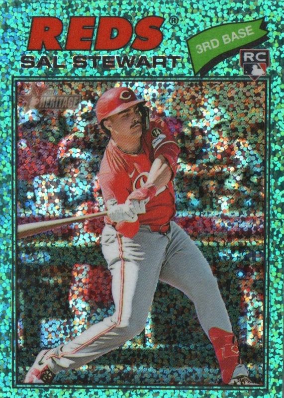 2026 Topps Heritage #221 Chrome - Aqua Sparkle Refractor