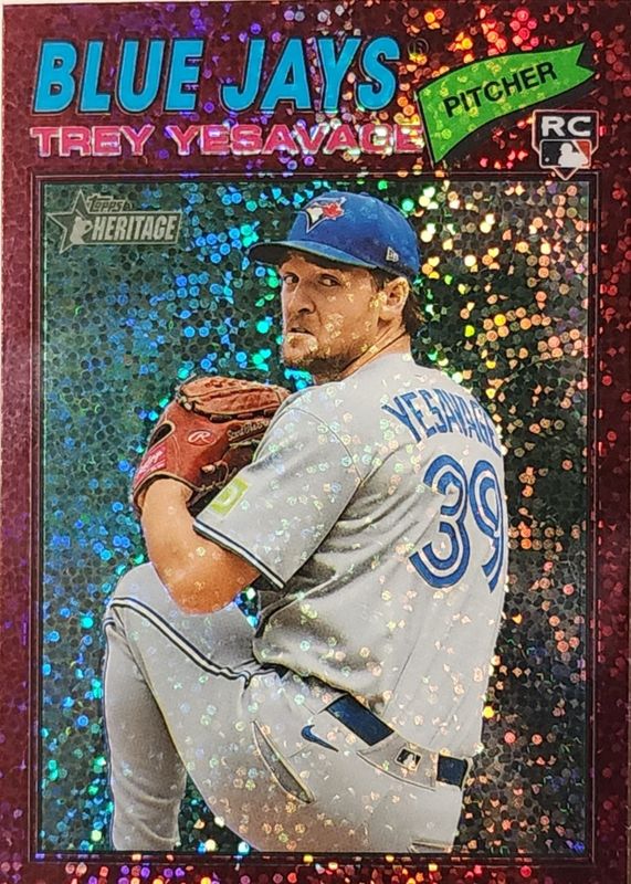 2026 Topps Heritage #245 Chrome - Burgundy Sparkle Refractor