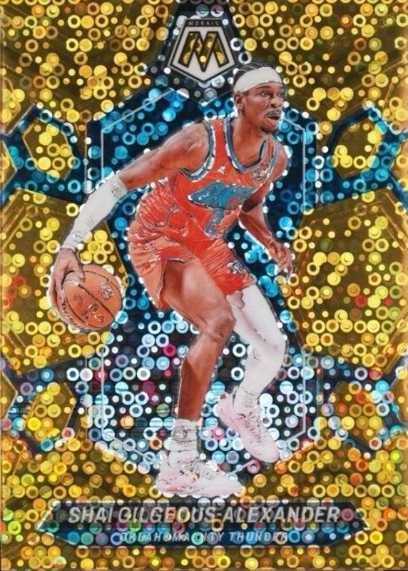 Shai Gilgeous-Alexander 2023 Mosaic #85 Fast Break Gold /10 RAW