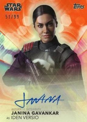 2020 Topps Women of Star Wars #A-JG Autographs Orange /99