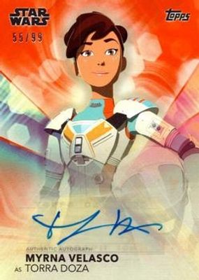 2020 Topps Women of Star Wars #A-MV Autographs Orange /99
