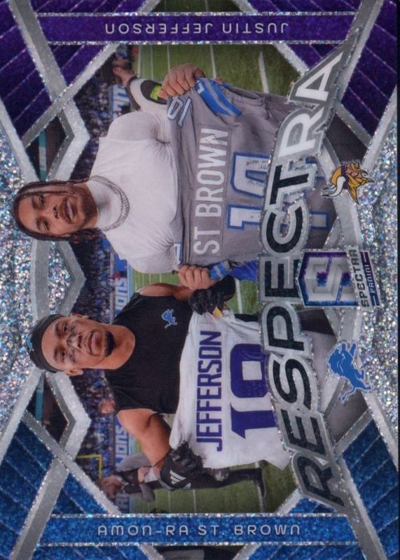 Amon-Ra St. Brown / Justin Jefferson 2024 Spectra #SWAP-ARSJJ Respectra /(SSP) RAW