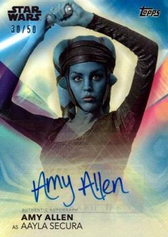 2020 Topps Women of Star Wars #A-AA Autographs Blue /50