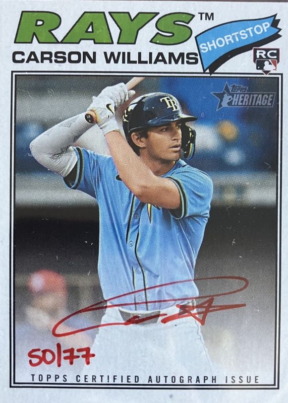 2026 Topps Heritage #ROA-CW Real One Autographs - Red Ink /77