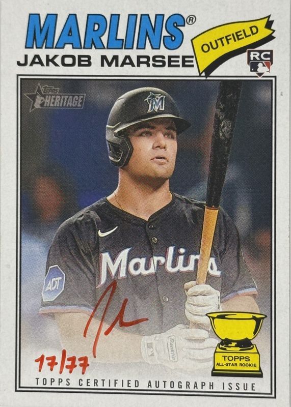 2026 Topps Heritage #ROA-JMA Real One Autographs - Red Ink /77