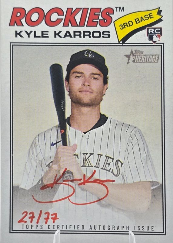 2026 Topps Heritage #ROA-KK Real One Autographs - Red Ink /77