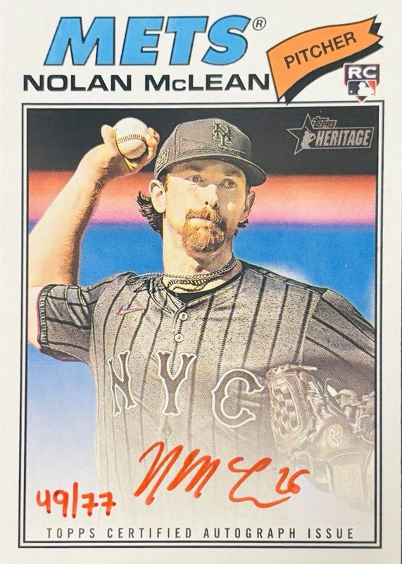 2026 Topps Heritage #ROA-NMC Real One Autographs - Red Ink /77