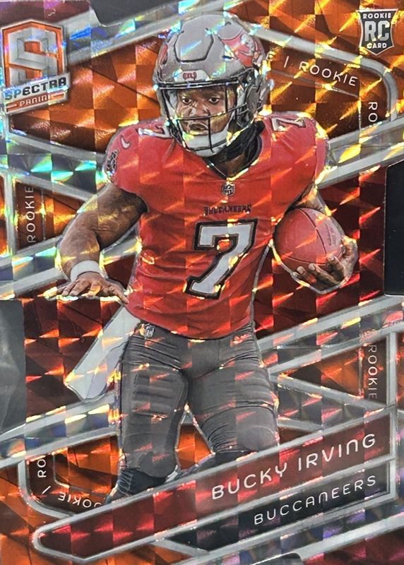 Bucky Irving 2024 Spectra #145 Neon Orange Die-Cut /15 Rookie RAW