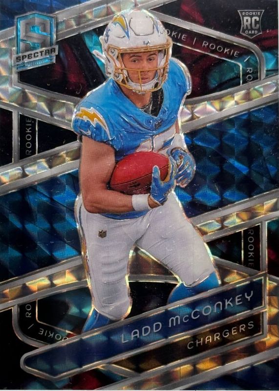 Ladd McConkey 2024 Spectra #127 Interstellar /60 Rookie RAW