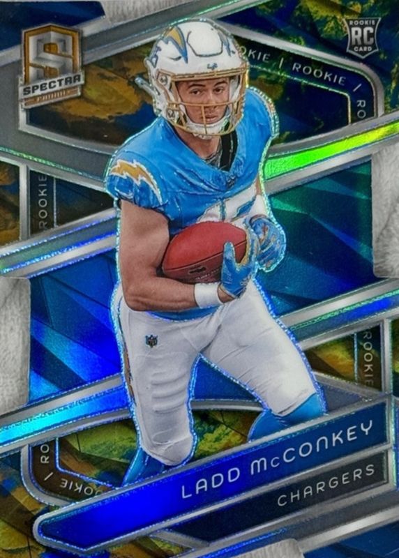 Ladd McConkey 2024 Spectra #127 Universal Die-Cut /10 Rookie RAW