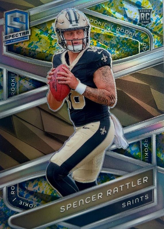 Spencer Rattler 2024 Spectra #153 Neon Splatter /8 Rookie RAW